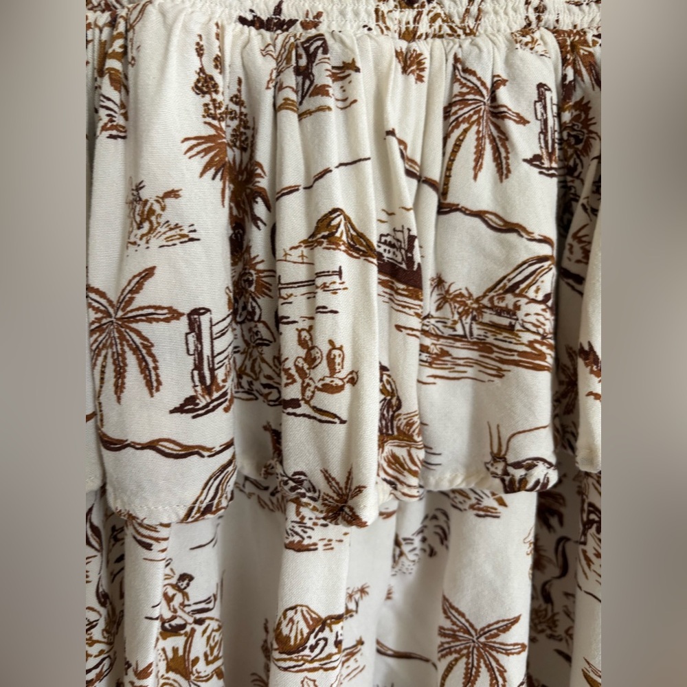 Ariat Western Aloha Cowgirl Tiered Mini Skirt Size Large - Picture 5 of 8